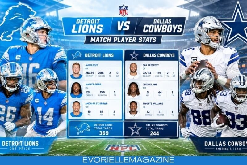 Detroit Lions vs Dallas Cowboys Match Player Stats: Full Breakdown