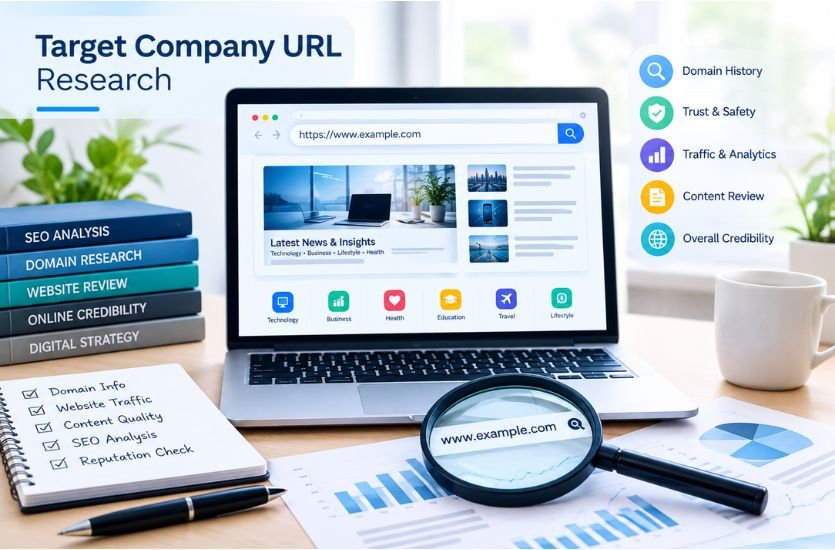 target company url research